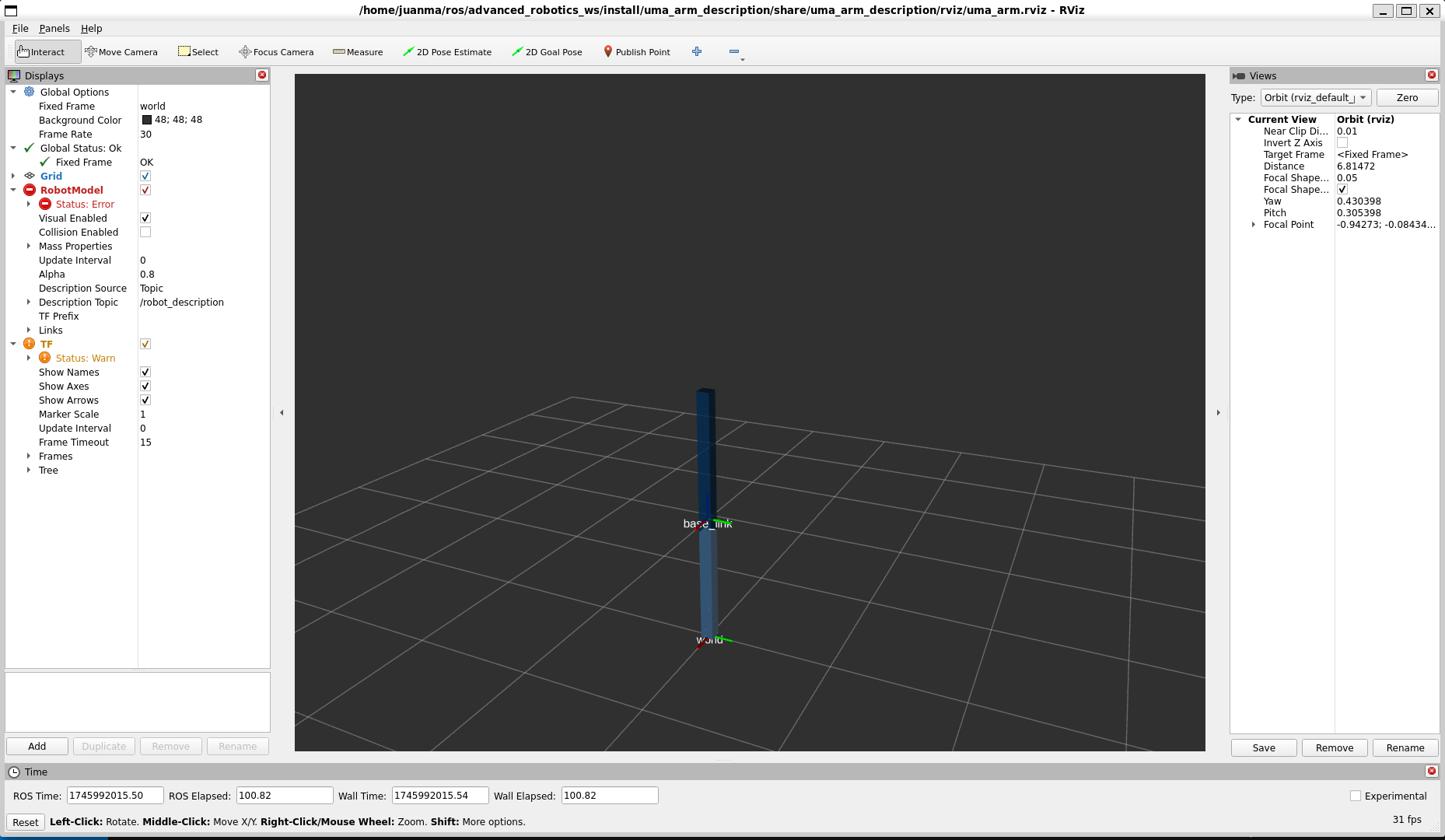 rviz2_uma_arm