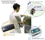 Toward Sustainable Haptics: A Wearable Vibrotactile Solar-Powered System with Biodegradable Components